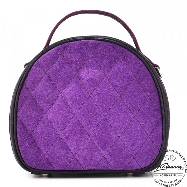 Женская кожаная сумка "Селин" (сирень\бордо). фото 1